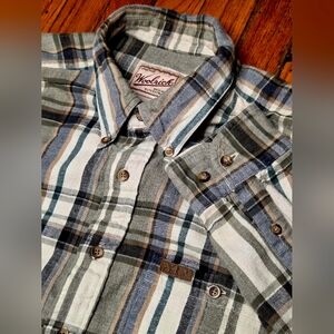 Vintage Woolrich Size XL Flannel Multicolor Plaid Cotton Button Up Shirt C1